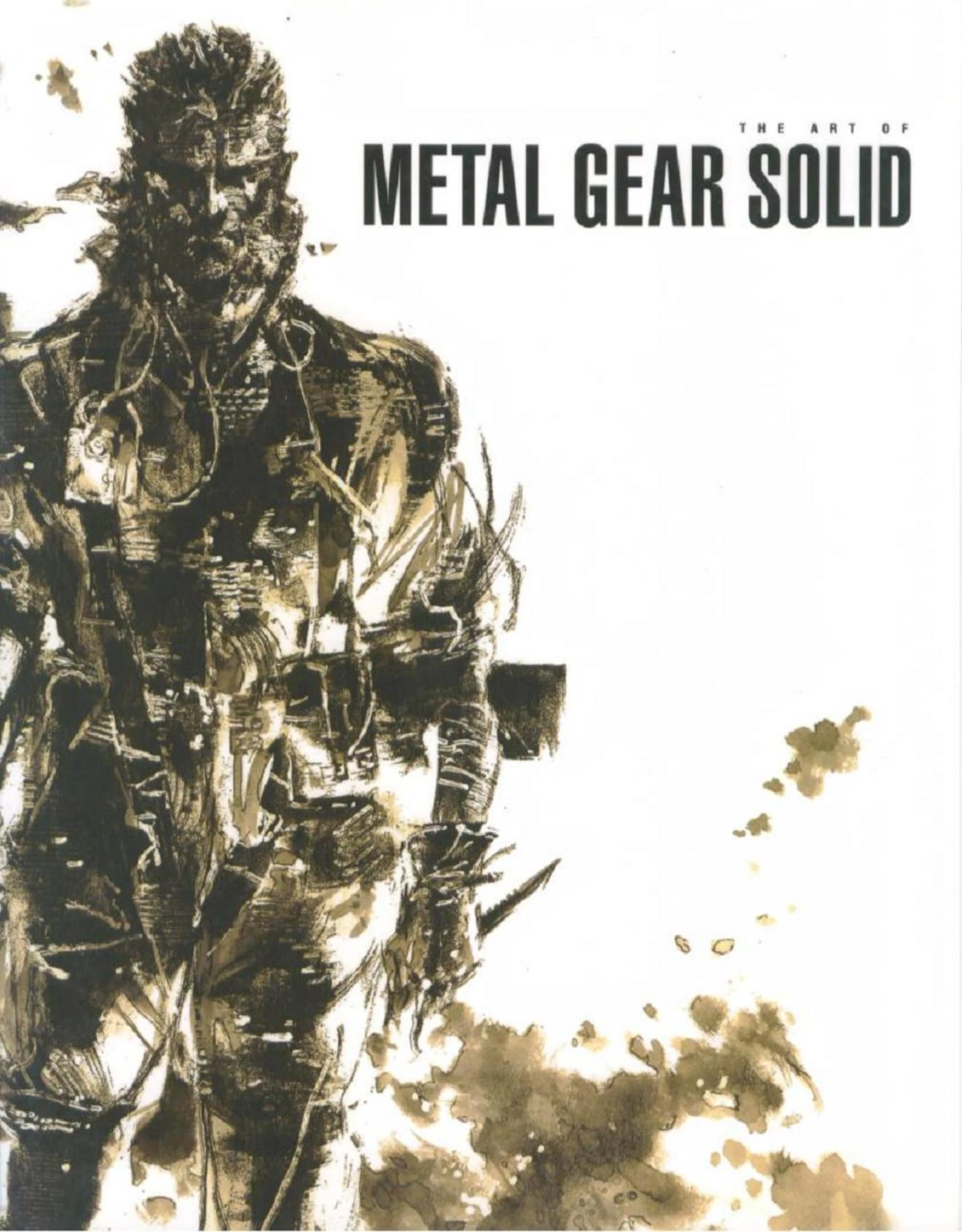 The Art of Metal Gear Solid cover: ink-wash Solid Snake with title THE ART OF METAL GEAR SOLID