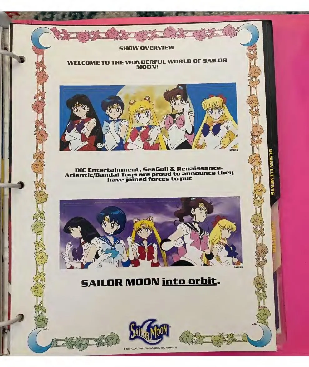 Historical catalogue crop showing “Show Overview”: DiC, SeaGull and Renaissance-Atlantic/Bandai Toys “put SAILOR MOON into orbit.”