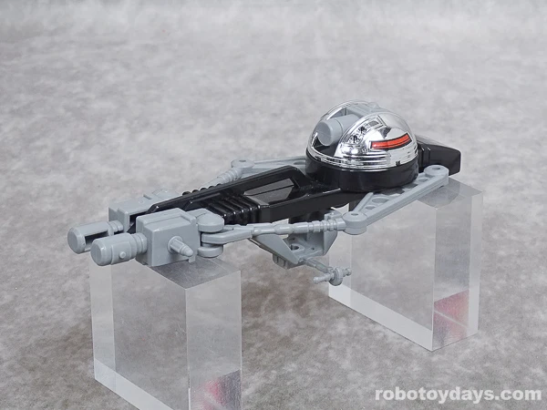 Gigantis Buster assembled from the original toy equipment, resting on clear display blocks.