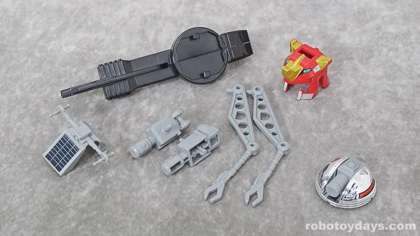 Equipment removed from the five vehicles, including the separate red helmet.
